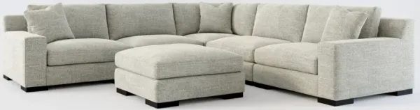 Bondi Foam Comfort 5-Piece Sectional and Ottoman - Pandora Pepper