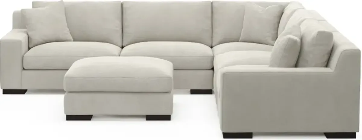 Bondi Foam Comfort 5-Piece Sectional and Ottoman - Laurent Beach