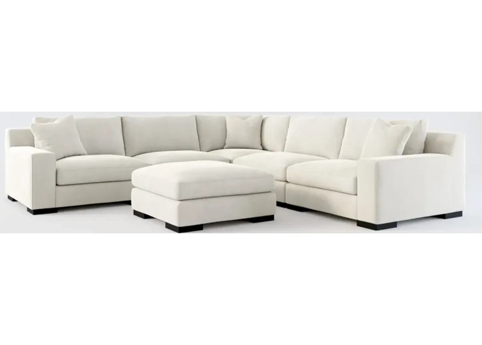 Bondi Foam Comfort 5-Piece Sectional and Ottoman - Laurent Beach