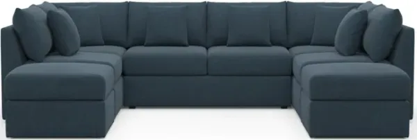 The Pitt Foam Comfort Sectional - Broderick Indigo