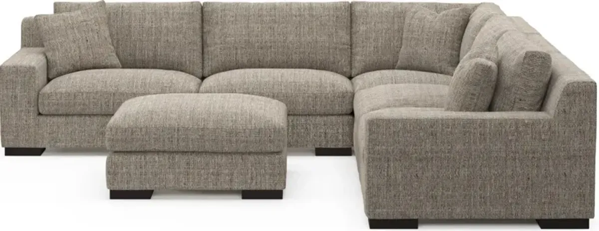 Bondi Foam Comfort 5-Piece Sectional and Ottoman - Mason Flint