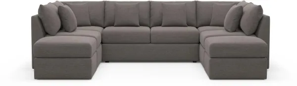 The Pitt Foam Comfort Sectional - Presidio Steel