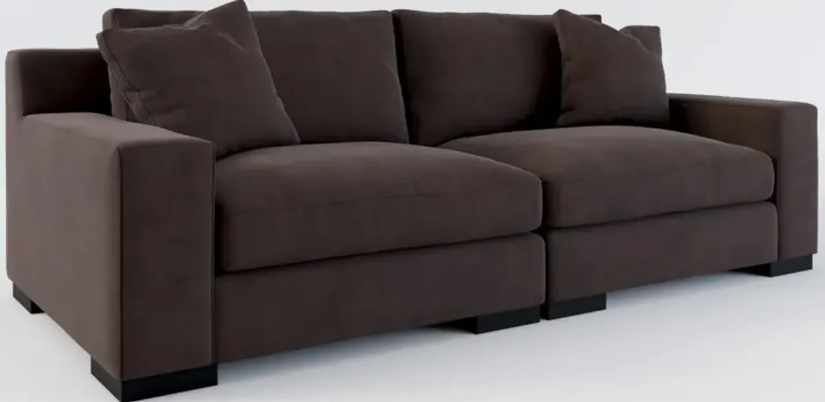 Bondi Hybrid Comfort 2-Piece Sofa - Merrimac Dark Brown