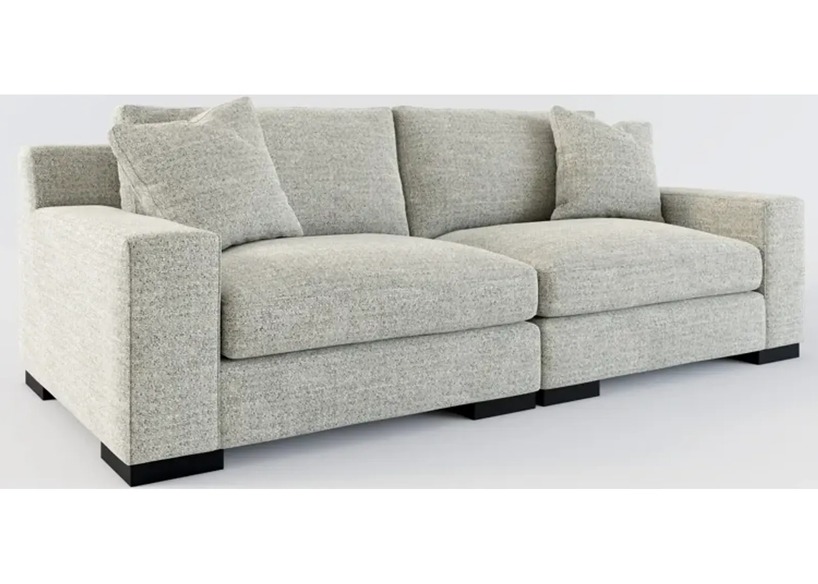 Bondi Hybrid Comfort 2-Piece Sofa - Pandora Pepper