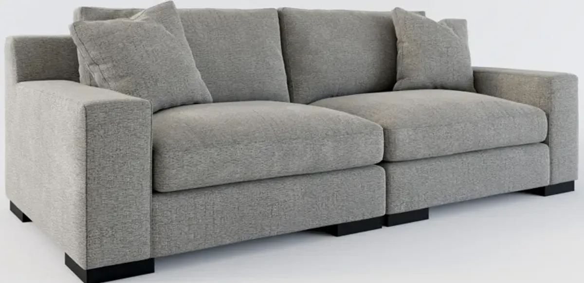 Bondi Hybrid Comfort 2-Piece Sofa - Living Large Charcoal