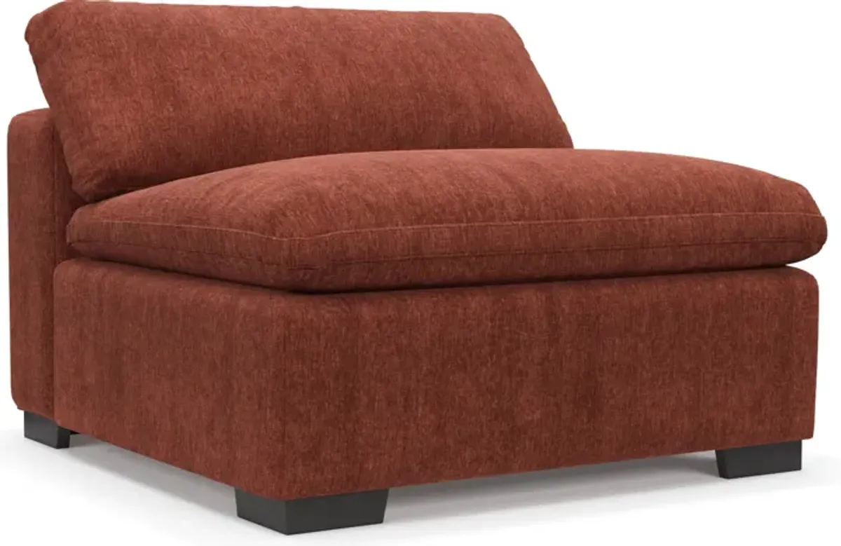 Plush Feathered Comfort Armless Chair - Contessa Paprika