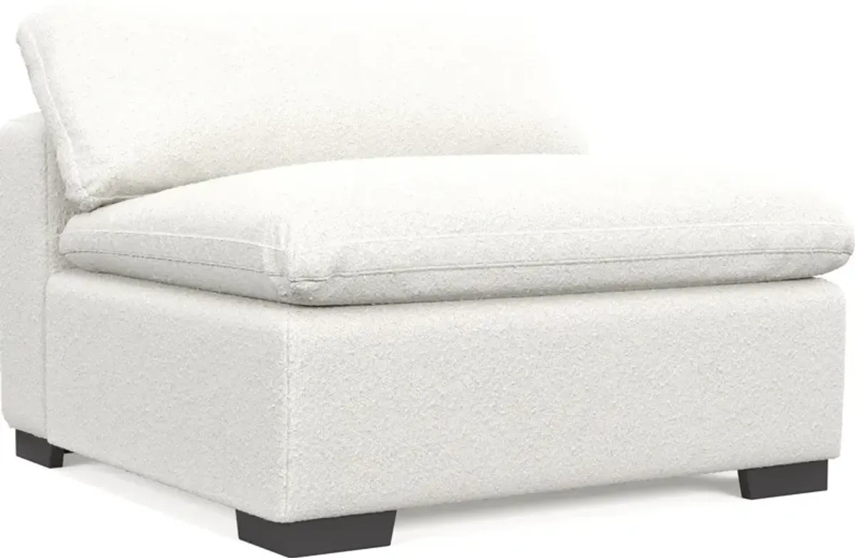 Plush Feathered Comfort Armless Chair - Bloke Snow