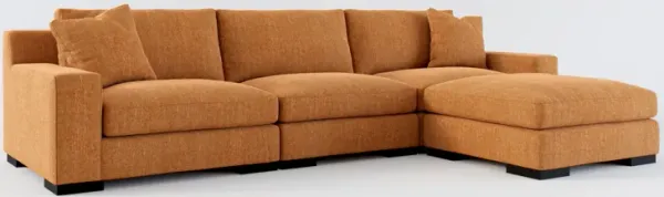 Bondi Hybrid Comfort 3-Piece Sofa and Ottoman - Contessa Ginger