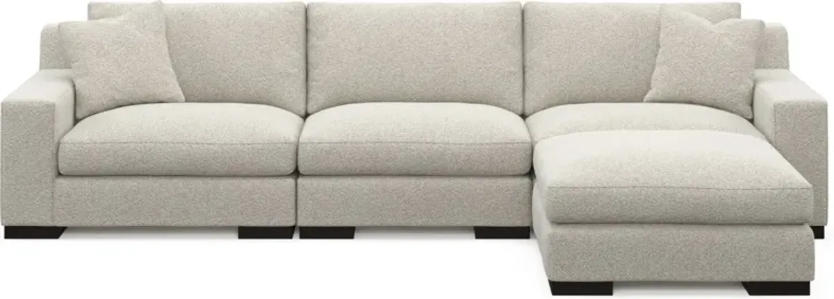 Bondi Hybrid Comfort 3-Piece Sofa and Ottoman - Muse Stone