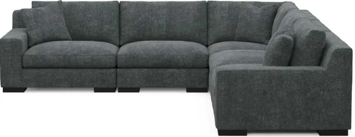 Bondi Hybrid Comfort 5-Piece Sectional - Contessa Shadow