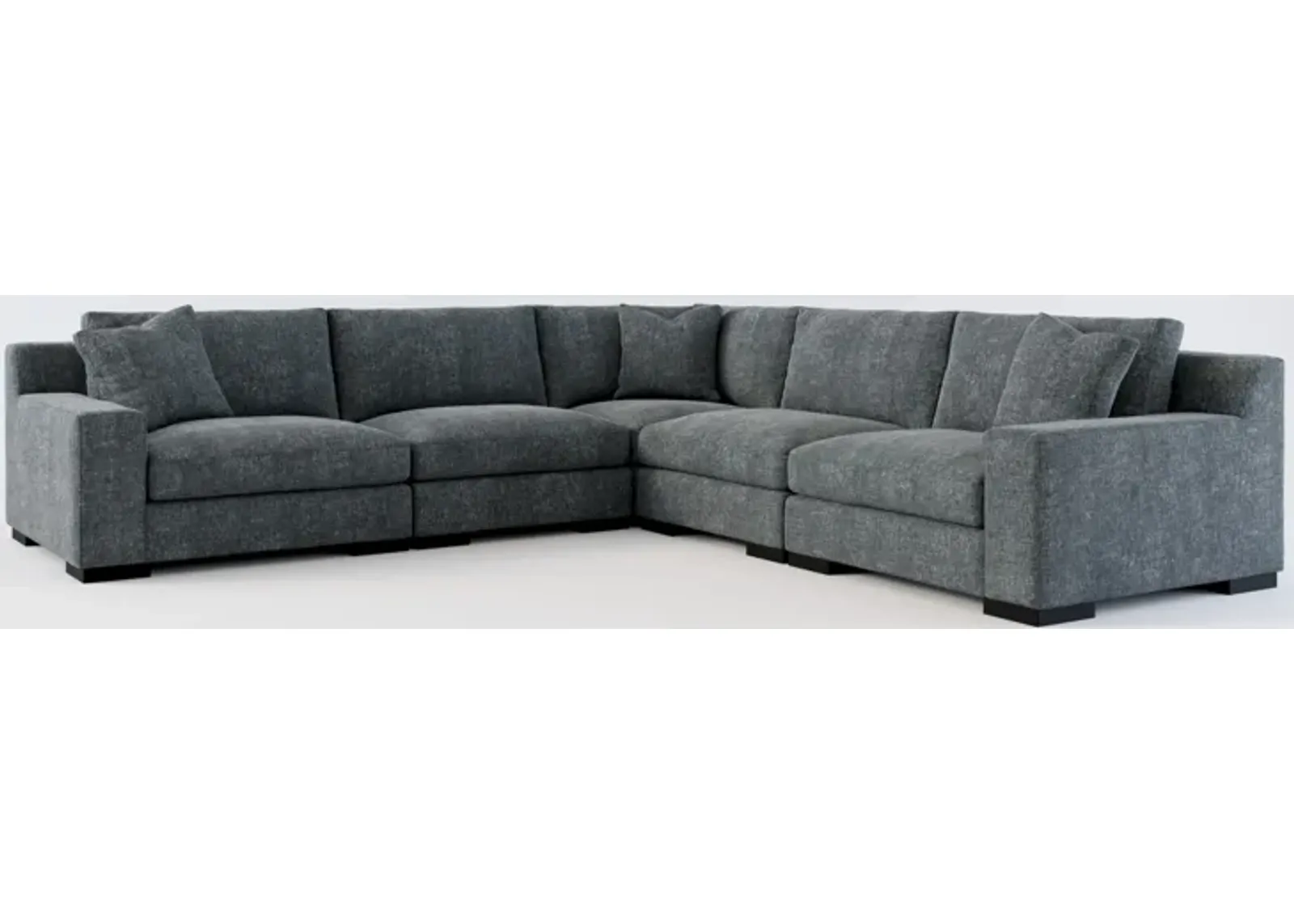 Bondi Hybrid Comfort 5-Piece Sectional - Contessa Shadow