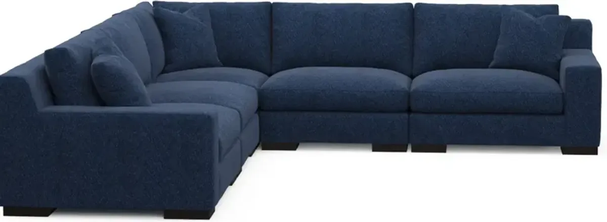 Bondi Hybrid Comfort 5-Piece Sectional - Oslo Navy