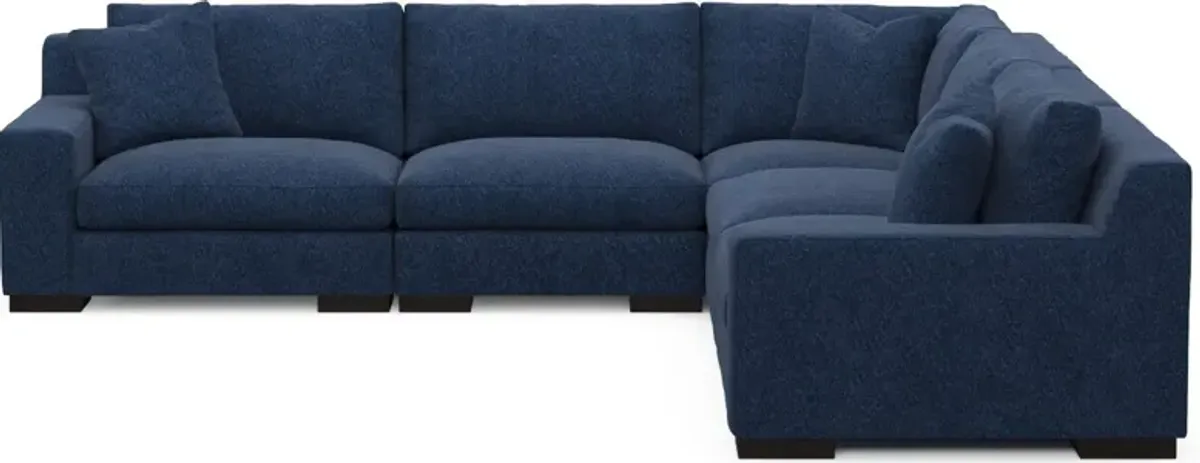 Bondi Hybrid Comfort 5-Piece Sectional - Oslo Navy