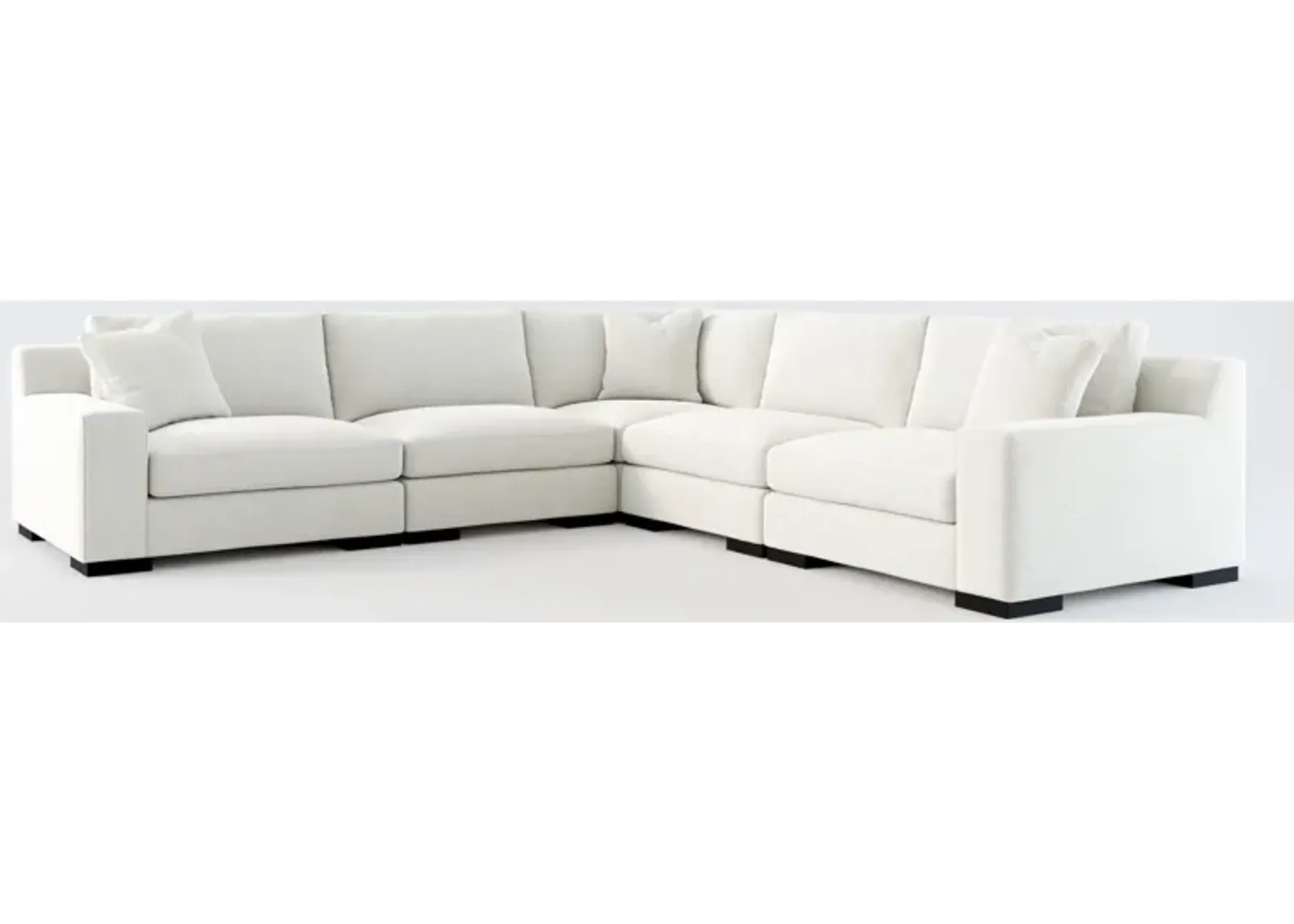 Bondi Hybrid Comfort 5-Piece Sectional - Oslo Snow