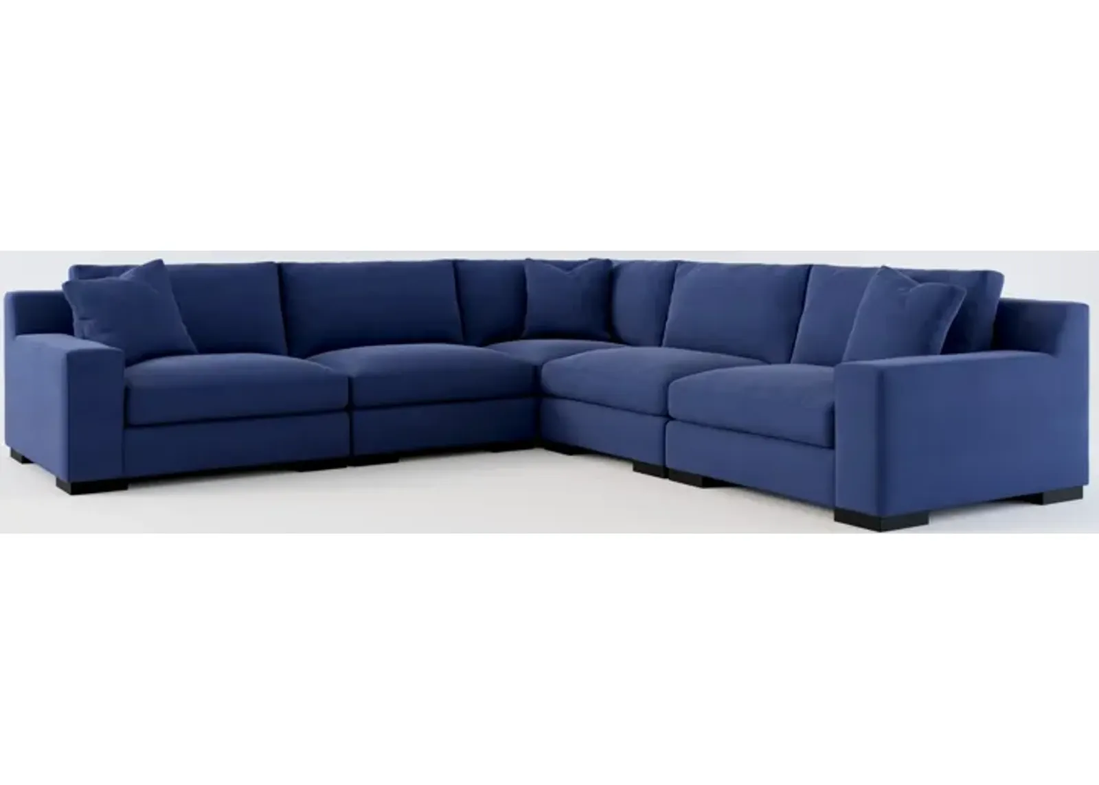 Bondi Hybrid Comfort 5-Piece Sectional - Abington Indigo