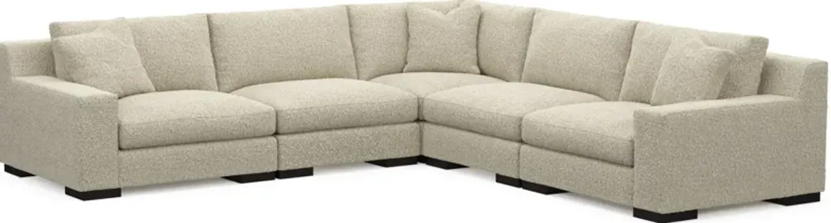 Bondi Hybrid Comfort 5-Piece Sectional - Bloke Cotton