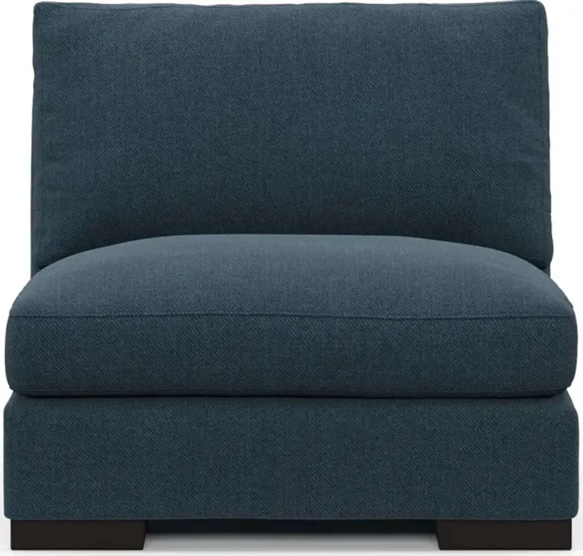 Bondi Foam Comfort Armless Chair - Broderick Indigo