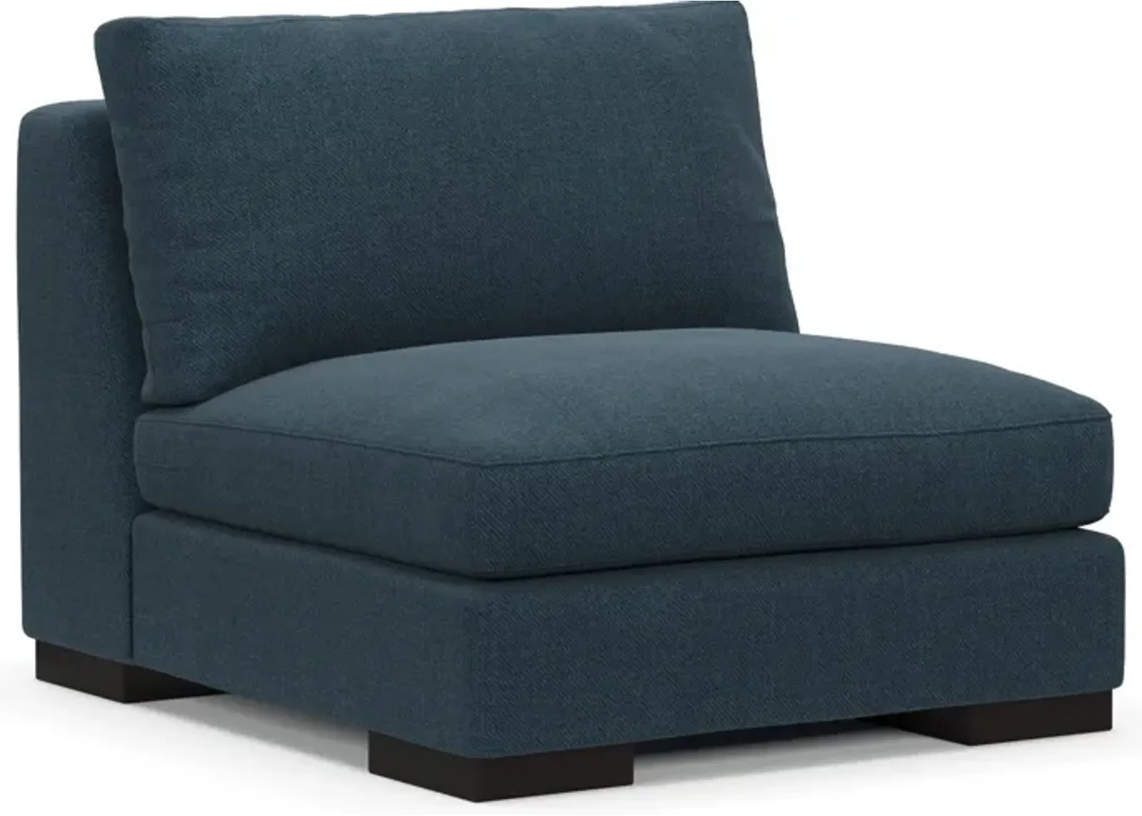 Bondi Foam Comfort Armless Chair - Broderick Indigo