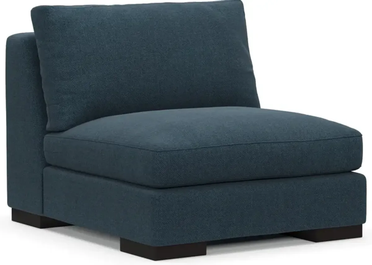 Bondi Foam Comfort Armless Chair - Broderick Indigo