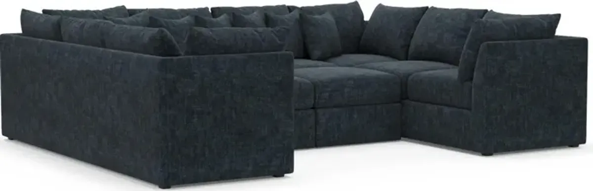 The Pitt Hybrid Comfort Sectional - Argo Navy