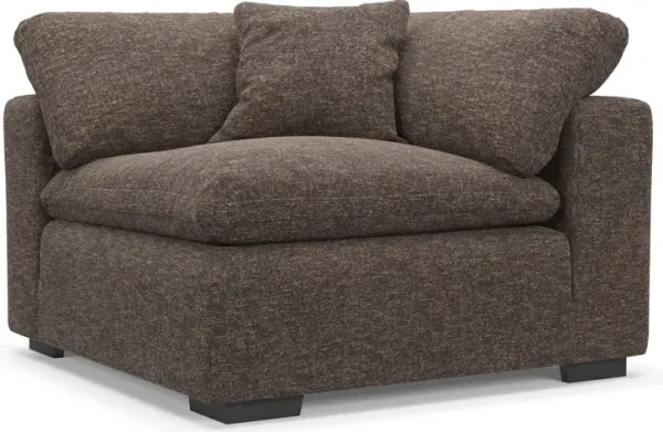 Plush Feathered Comfort Corner Chair - M Walnut