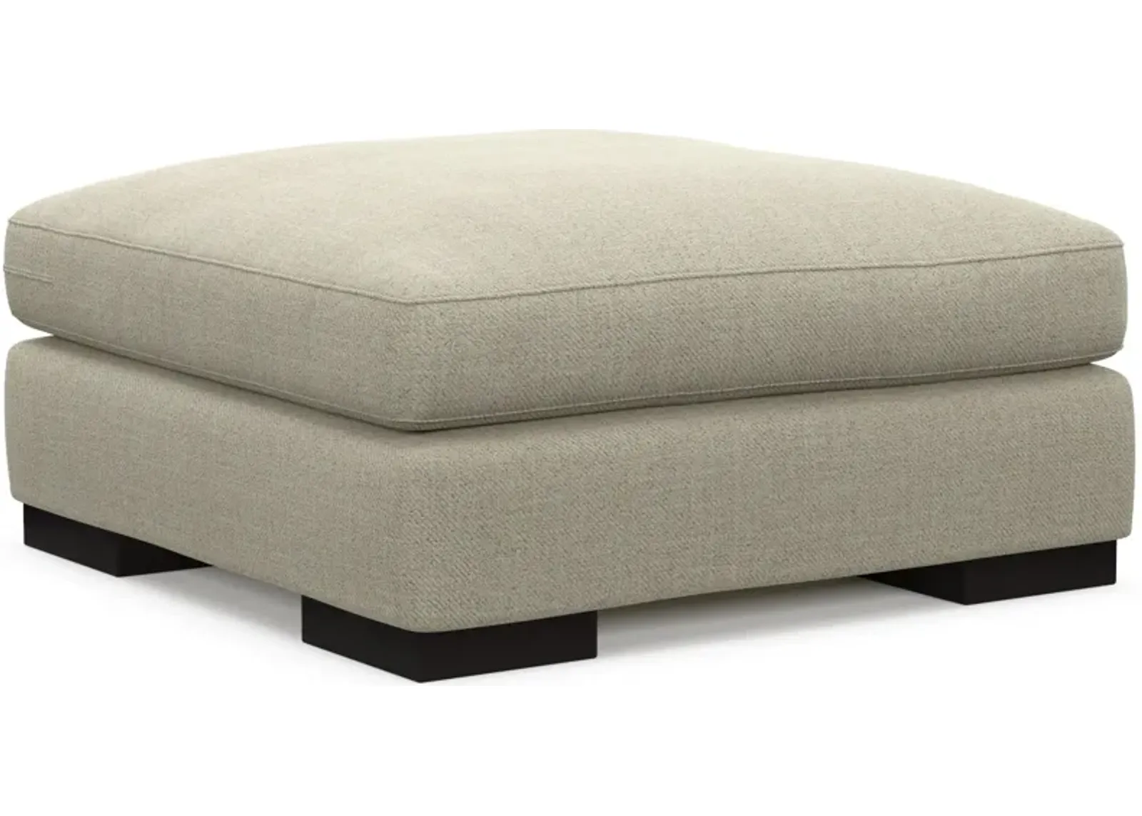 Bondi Foam Comfort Ottoman - Broderick Charcoal