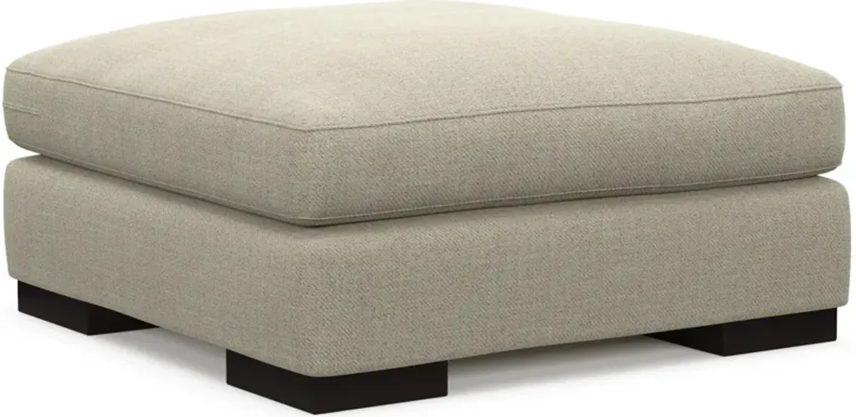 Bondi Foam Comfort Ottoman - Broderick Charcoal