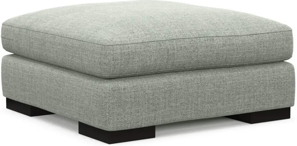 Bondi Foam Comfort Ottoman - Broderick Sea Glass