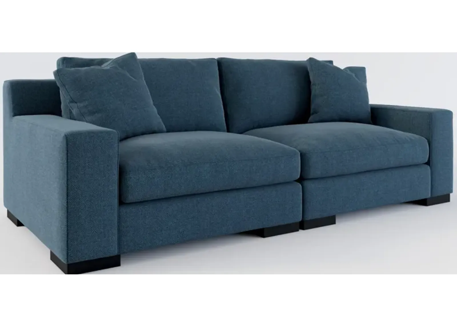 Bondi Foam Comfort 2-Piece Sofa - Broderick Indigo