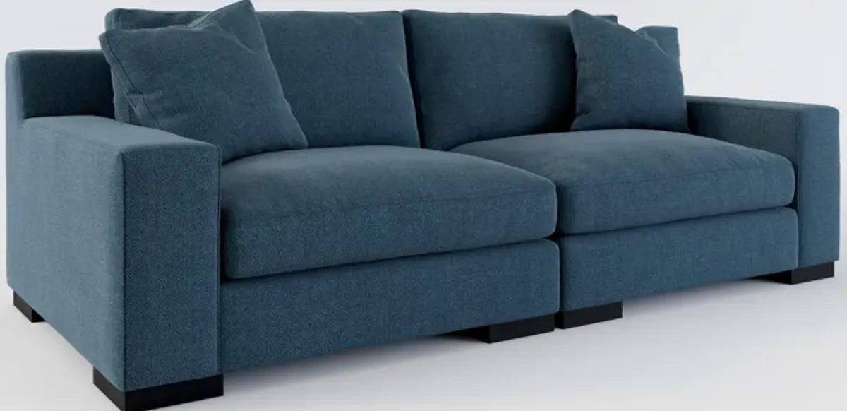 Bondi Foam Comfort 2-Piece Sofa - Broderick Indigo