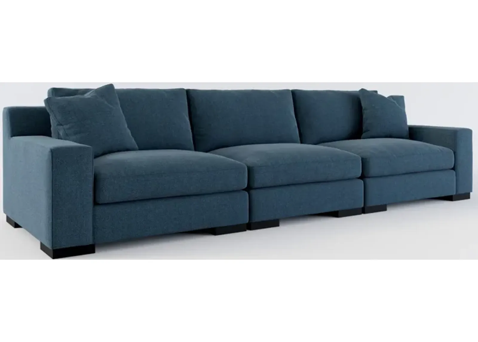 Bondi Foam Comfort 3-Piece Sofa - Broderick Indigo