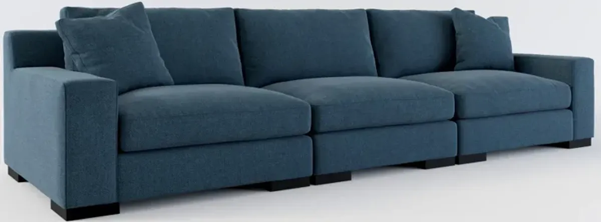 Bondi Foam Comfort 3-Piece Sofa - Broderick Indigo