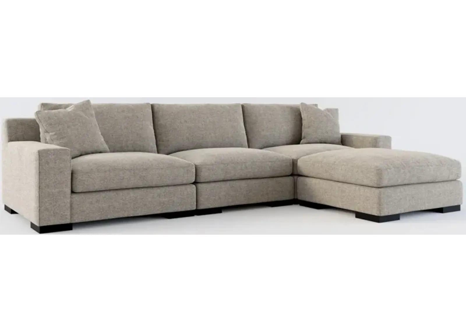 Bondi Foam Comfort 3-Piece Sofa and Ottoman - Bridger Metal