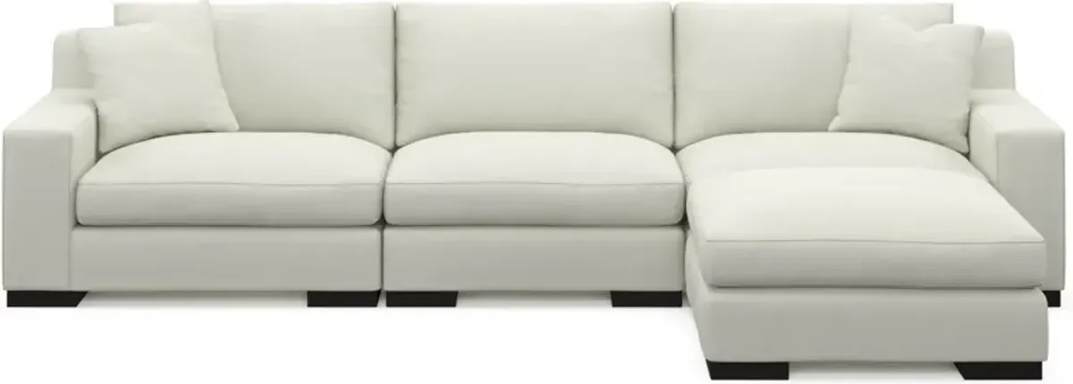 Bondi Foam Comfort 3-Piece Sofa and Ottoman - Liv Arctic