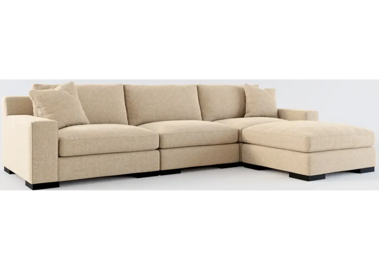 Bondi Foam Comfort 3-Piece Sofa and Ottoman - Liv Wicker