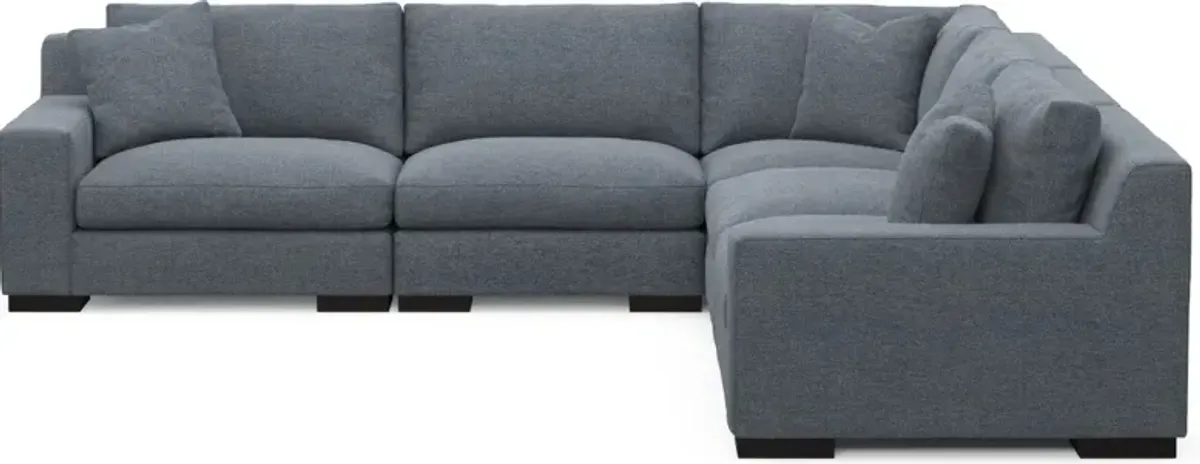 Bondi Foam Comfort 5-Piece Sectional - Bridger Navy