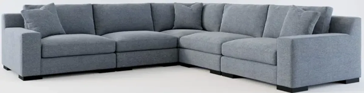 Bondi Foam Comfort 5-Piece Sectional - Bridger Navy