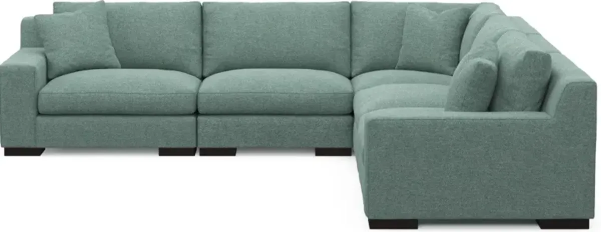 Bondi Foam Comfort 5-Piece Sectional - Bridger Jade