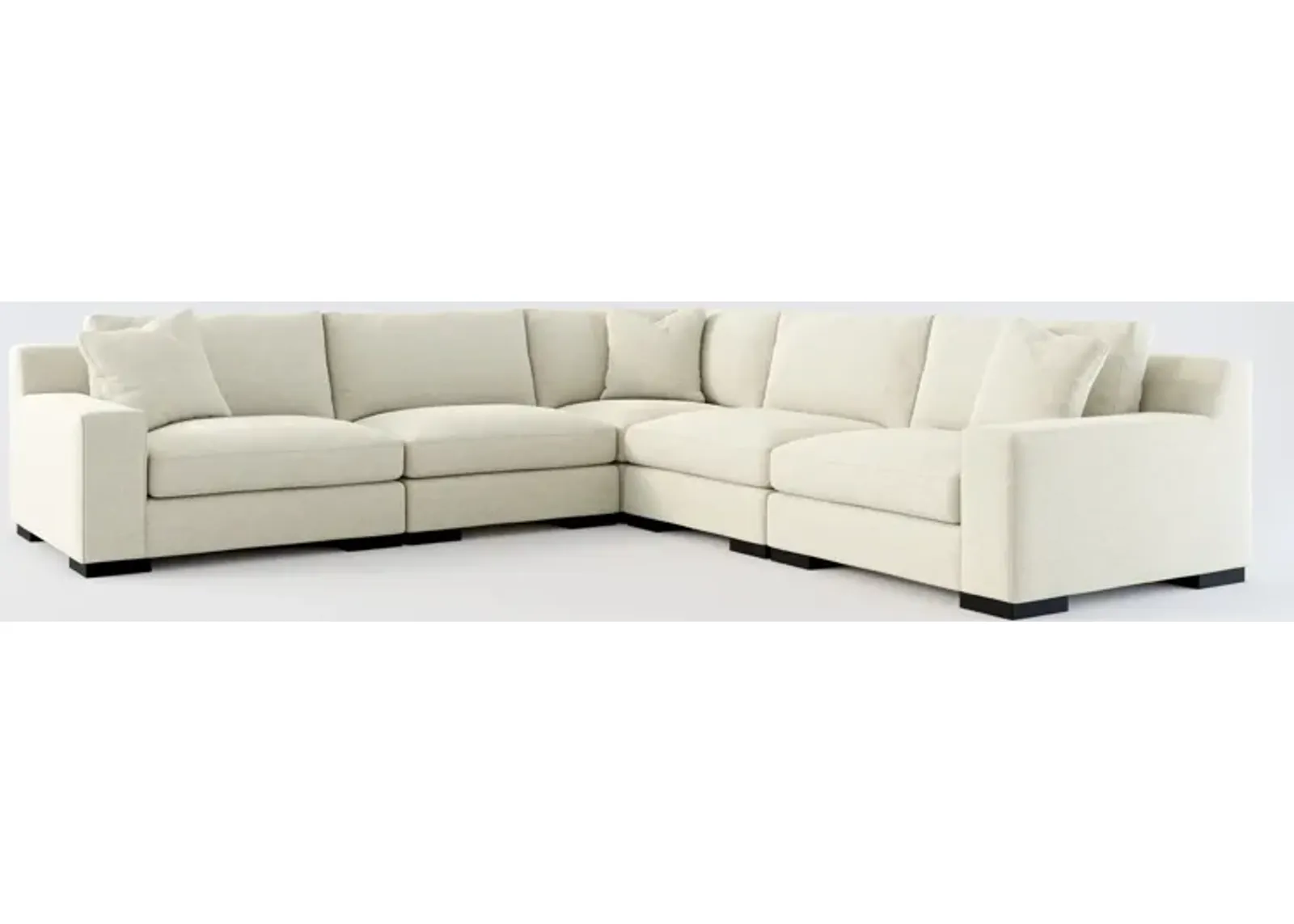 Bondi Foam Comfort 5-Piece Sectional - Liv Dove