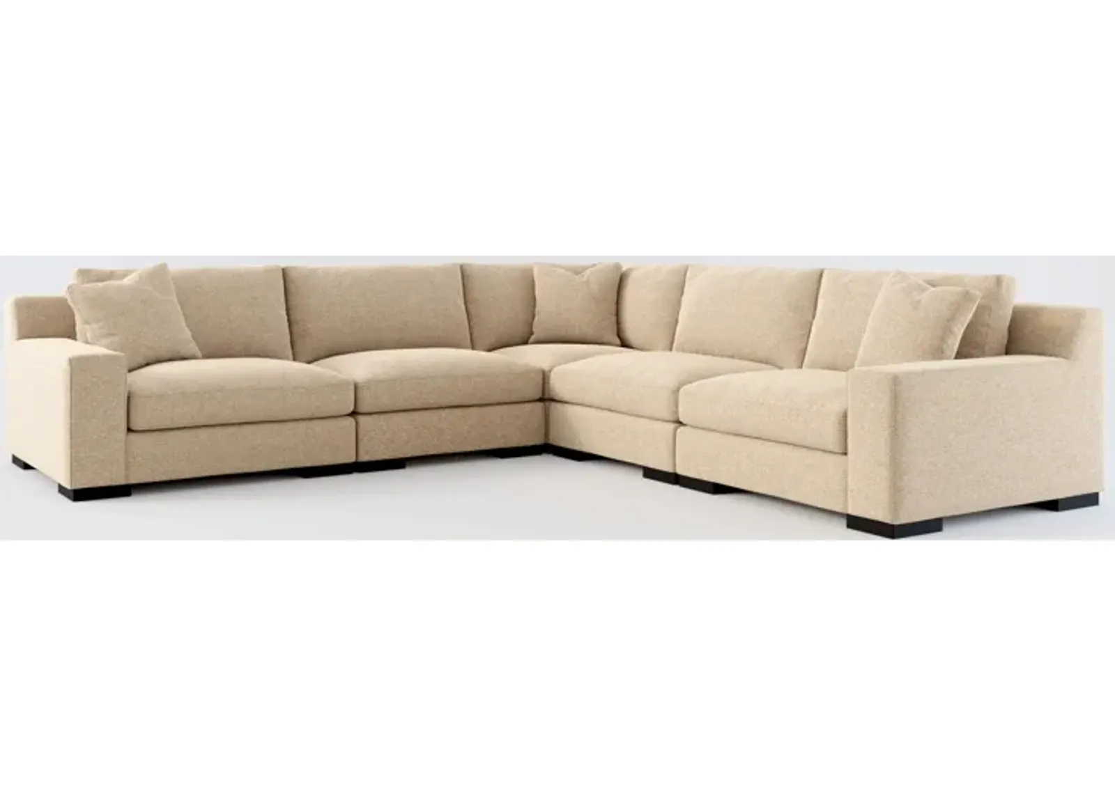 Bondi Foam Comfort 5-Piece Sectional - Liv Wicker