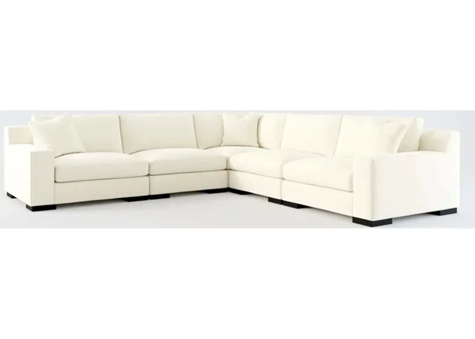 Bondi Foam Comfort 5-Piece Sectional - Fincher Ivory