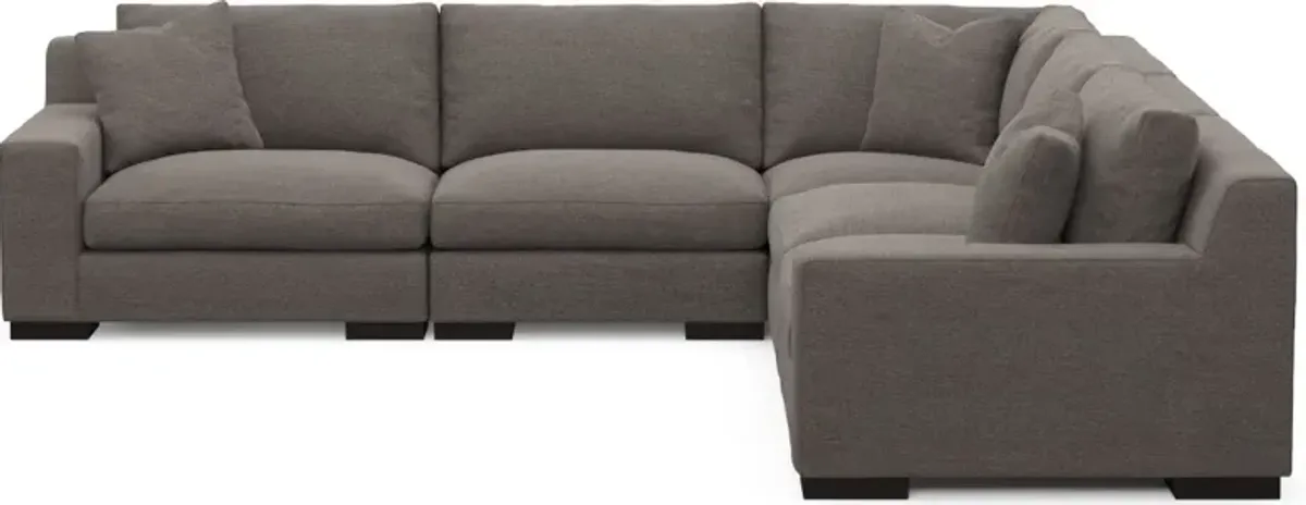 Bondi Foam Comfort 5-Piece Sectional - Presidio Steel