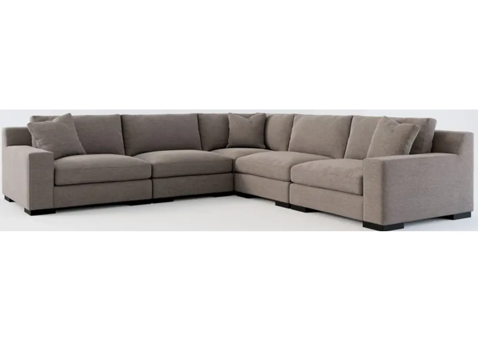 Bondi Foam Comfort 5-Piece Sectional - Presidio Steel