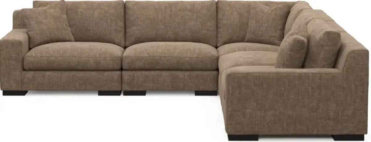 Bondi Foam Comfort 5-Piece Sectional - Argo Java