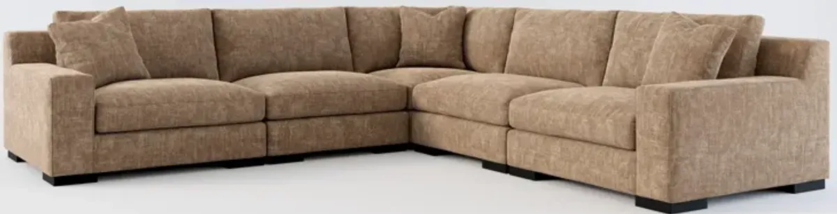 Bondi Foam Comfort 5-Piece Sectional - Argo Java