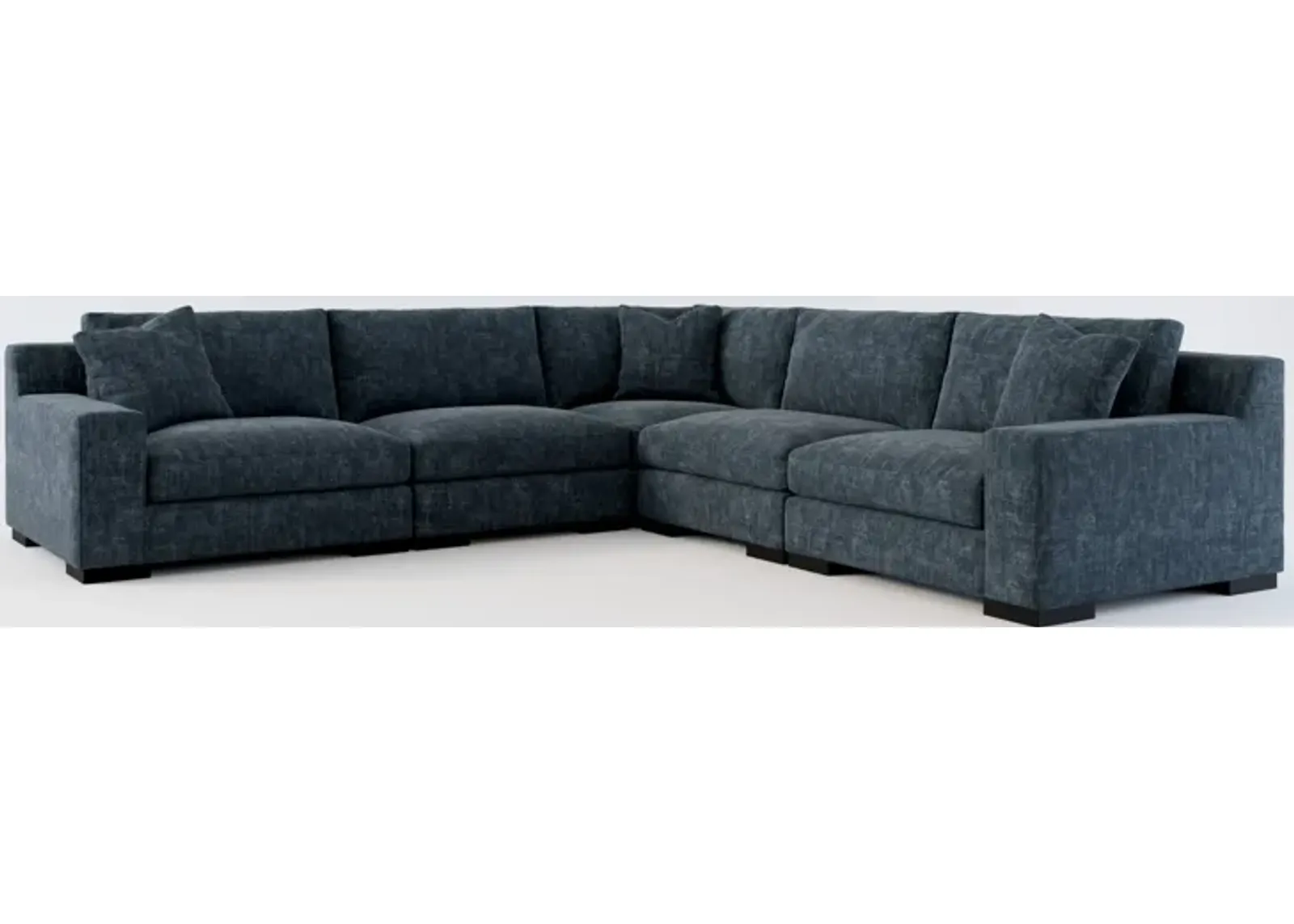 Bondi Foam Comfort 5-Piece Sectional - Argo Navy