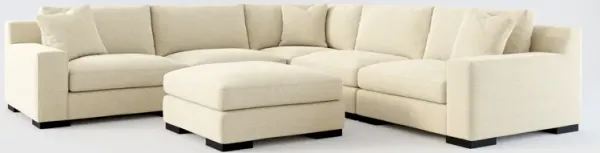 Bondi Foam Comfort 5-Piece Sectional and Ottoman - Broderick Sand