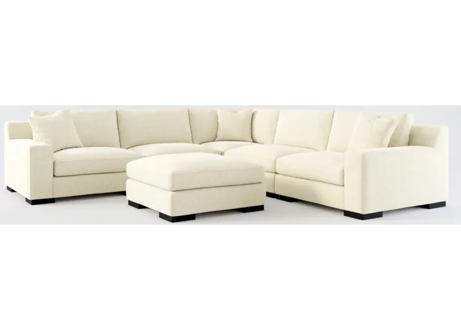 Bondi Foam Comfort 5-Piece Sectional and Ottoman - Bridger Shell