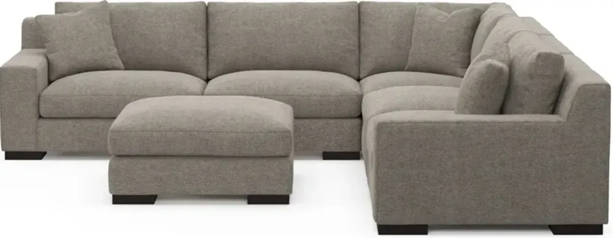 Bondi Foam Comfort 5-Piece Sectional and Ottoman - Bridger Metal