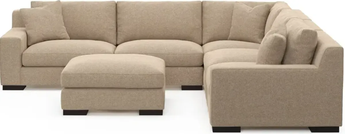 Bondi Foam Comfort 5-Piece Sectional and Ottoman - Liv Wicker